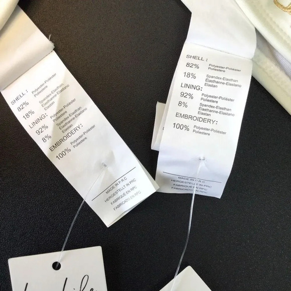 NWT Cupshe Womens Ivory Gold Triangle Bikini Swimsuit Set 2 Piece Medium/Large - Picture 10 of 14